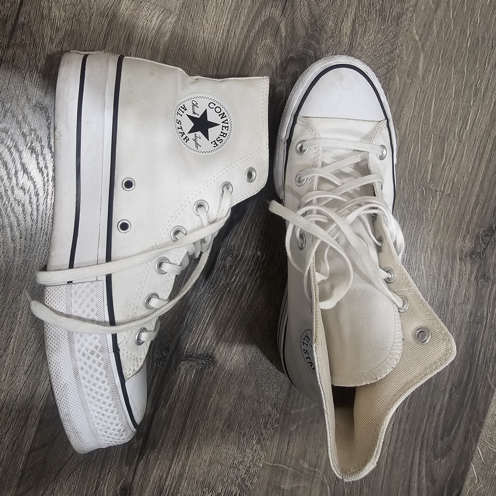 Converse White High-Top Sneakers